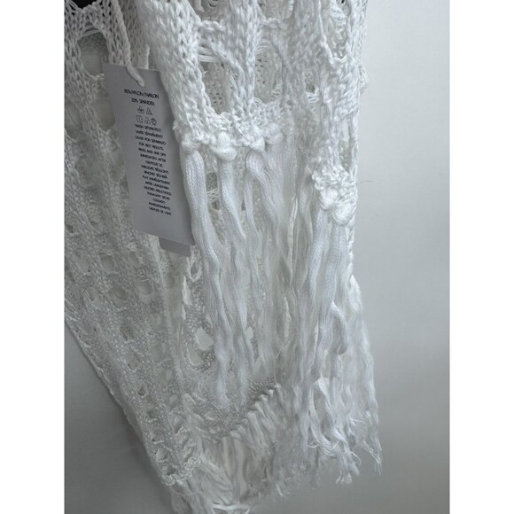 Brazilian Bikini Swimsuits White Crochet Swim Cover Skirt Size Medium NWT - Picture 4 of 8